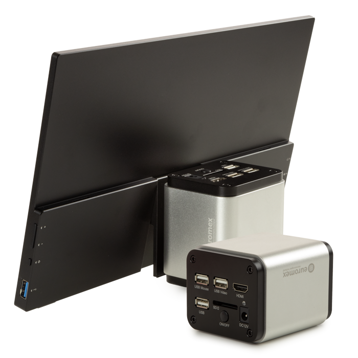 Mikroskopkamera HDMI HD-Pro mit 13-Zoll-Bildschirm VC.3039-HDS - www.letscopes.com